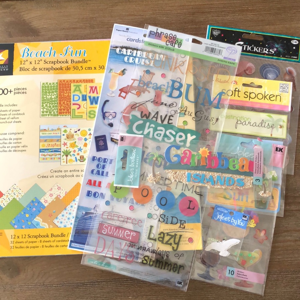 SOLD: Beach Vacation Scrapbooking Set